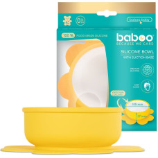 Baboo Silicone Suction Bowl, Yellow, 6+ Months
