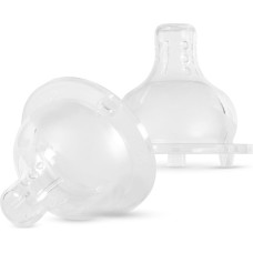 Baboo Anti-Colic Wide-Neck Silicone Teat with 3-Valve System for Thicker Feeds, 6+ Months, 2 pcs