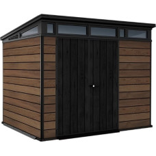 Keter aiakuur Deco Pent 9×7, pähklipruun