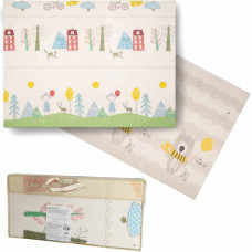 Hariv kahepoolne kokkupandav vahtmatt 150 × 200 cm, karud ja puud