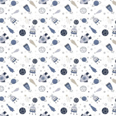 Atk Kieczmerscy Autiņ&scaron; flaneļa ROCKETS 70x80 cm (4371)