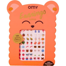 OMY Stick-on earrings for children KAWAII, 104 pcs