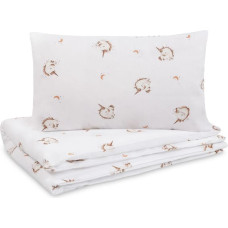 Sensillo 2 PIECE BEDDING COTTON UNICORN BEIGE 100X135