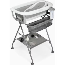 Twistshake luxury bath kit foldable baby bathtub with bath stand v2 white 79261