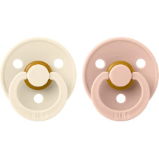 Bibs Colour Symmetrical pacifiers Ivory/Blush 6-18m 2pcs