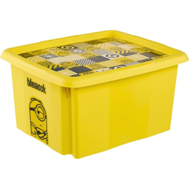 Keeeper Kaste ar vāku 24L Karolina &ldquo;Minions Mosaic&rdquo; 42,5x35,5x22,5cm dzeltena