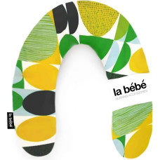 La Bebe ™ Rich Maternity Pillow Art.49550 Green&yellow circles Pakaviņš (pakavs) mazuļa barošana, gulēšanai, pakaviņš grūtniecēm, 34x104 cm