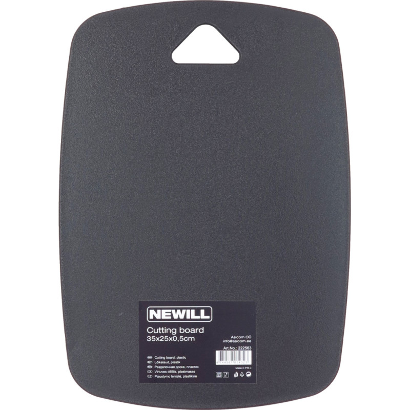 Newill Griešanas dēlītis plastmasas 35 x 25 x 0.5 cm melns