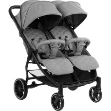 Twin stroller Happy 2 Light Grey 2023