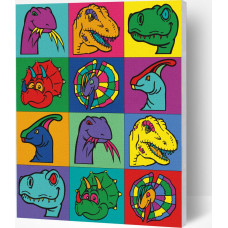 Splat Planet numbrite järgi värvimine, DINOSAURUS 30x40 cm