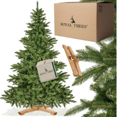 Springos CT0194 Kunstlik jõulupuu 180 cm Premium Royal Trees, naturaalne puidust alusega jõulupuu