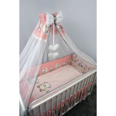 Ankras Bedding set - 6  parts - 120/90/360 - LEON - PINK