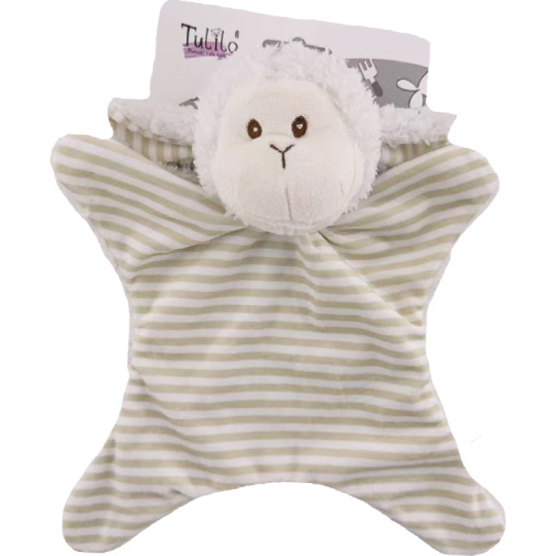 Tulilo Toy Blanket - 95007 - MILUŚ -  SHEEP with STRIPES- size 25 cm