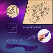 Okto Creative set Modelling clay - 3D painting Pug Dog (30*30 cm)