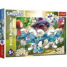 Trefl 16487 Puzzle 100 Poznaj Smerfy