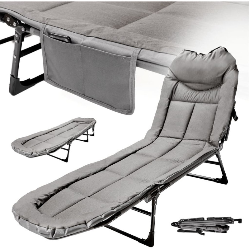 LUARO kokkupandav välivoodi / lamamistool 200 × 64 cm