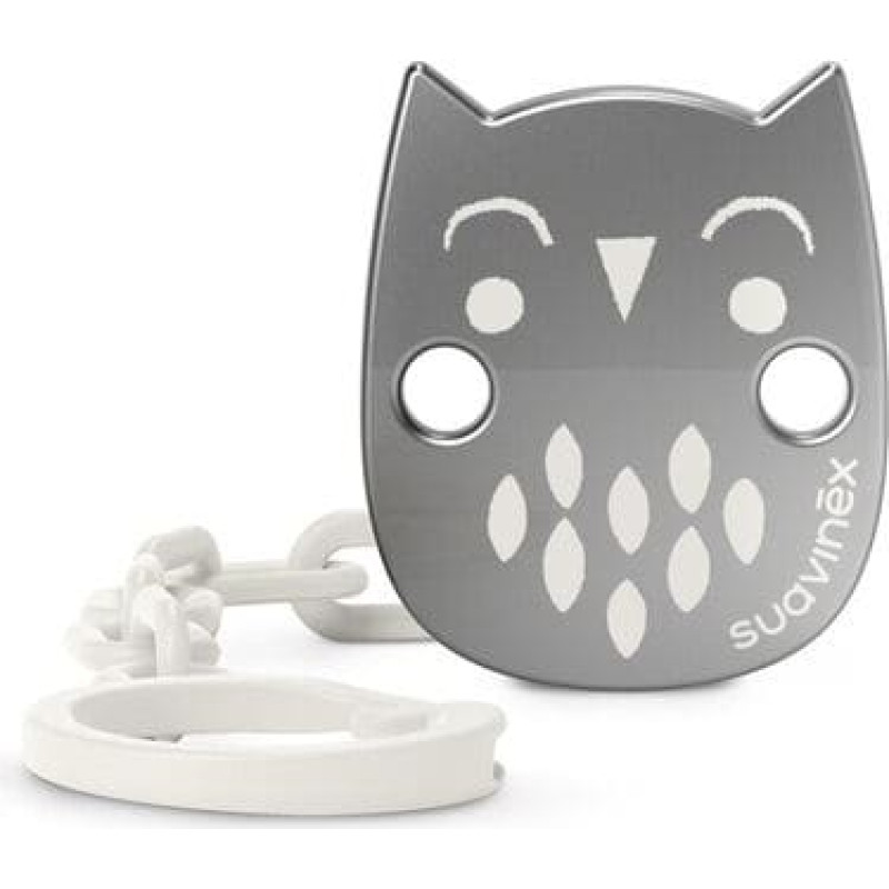 Suavinex Bonhomia knupja klips Owl Beige