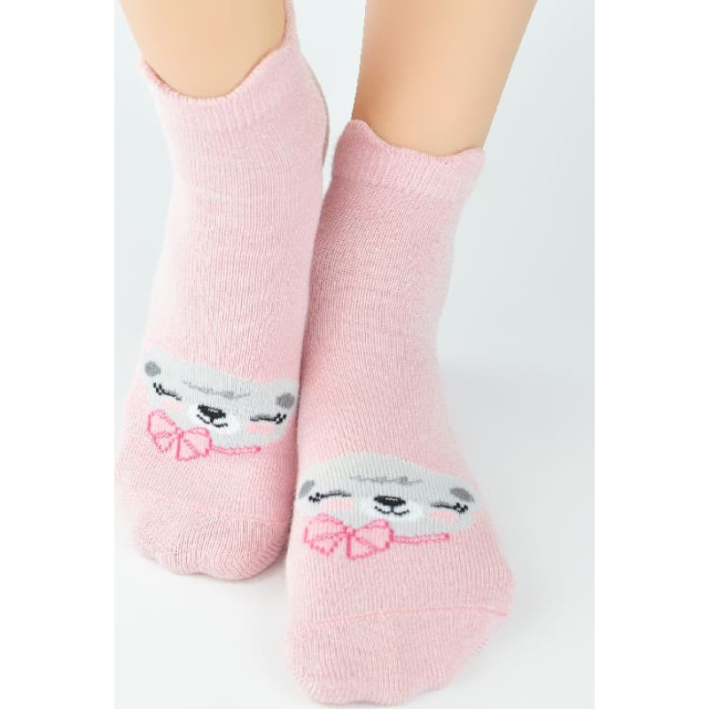 Noviti SB009-G-02 Skarpety bawełna ABS z silikonem dziewczęce 15/18