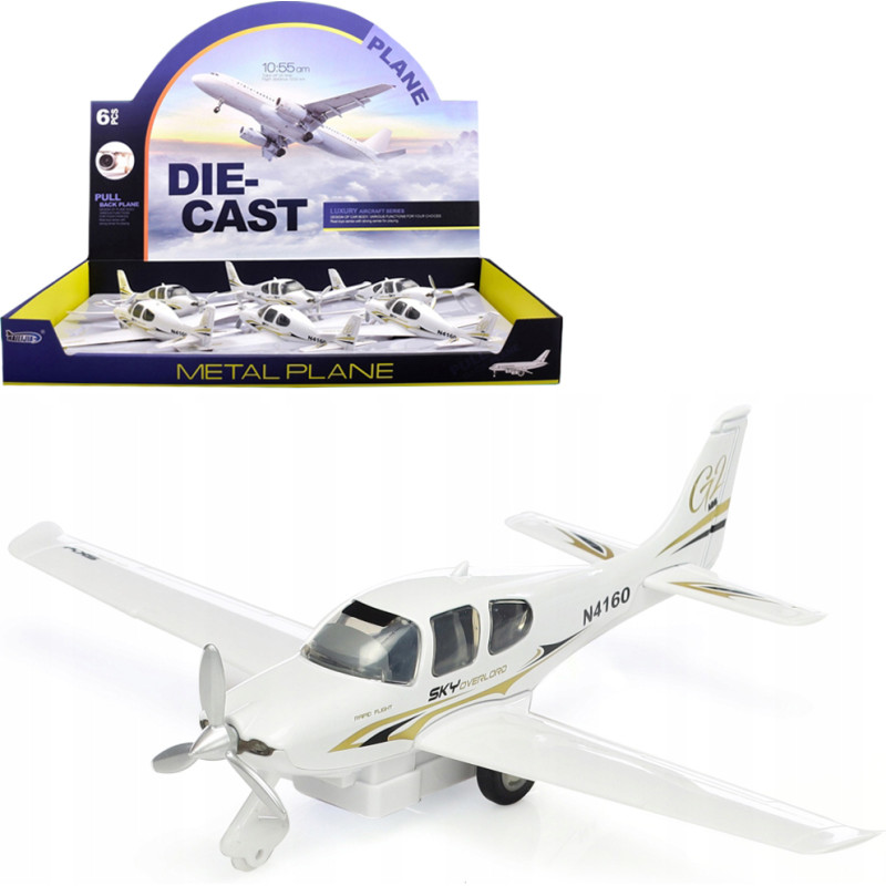 SAMOLOT METALOWY Z NAPĘDEM PULL BACK