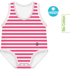 Growing body Bio Cotton Summer 0-36m pink stripes