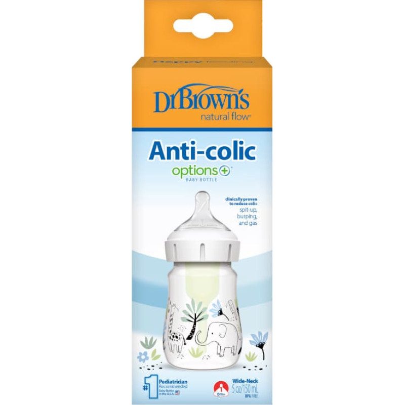 Dr. Brown’s WB51008 wide neck bottle 150 ml Options+, Jungle