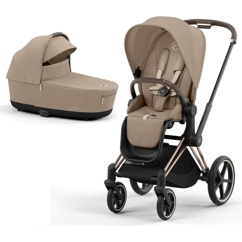 Cybex Rati Cybex Priam V4 2in1, Cozy Beige Rose Gold Frame
