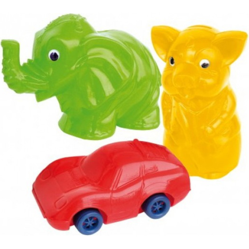 Nina Rotaļlieta vannai-krājkase PIG/ELEPHANT/CAR  (NINA 00123)