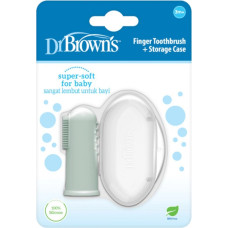 Dr.browns Silikona uzpirkstenis zobiņu tīrī&scaron;anai 3m+, light green HG126-INTL