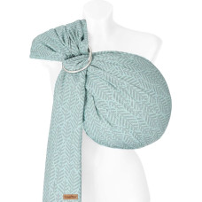 Sling with ring HugMe Leaves 70x195cm mint