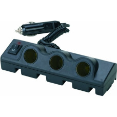 Bottari Triple socket with extendible cable and ON/OFF switch  12V/24V "TRIPLE"