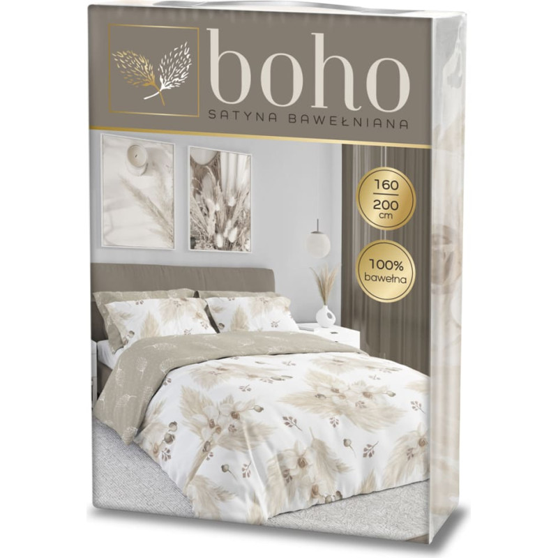 POŚCIEL KPL.160X200+2x70X80 BOHO 005 SATYNA BAW.