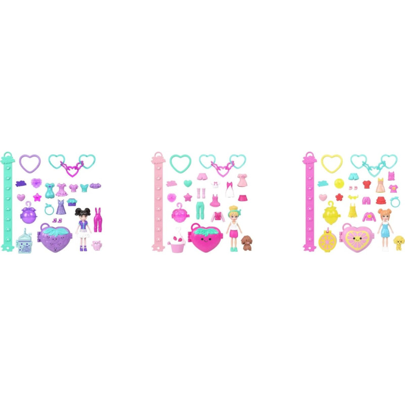 Polly Pocket 3&rdquo; Style Keychain Kit - Large (2) 1pc