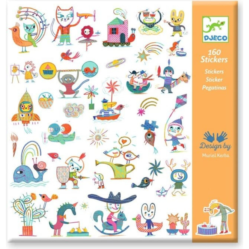 Djeco Kleepsud - 160 kleepsu - Djeco tegelased