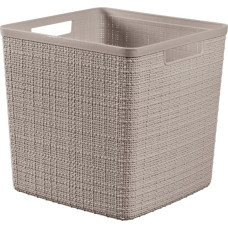 Curver Groziņ&scaron; Jute kvadrāts 17L 28x28x27cm bē&scaron;s