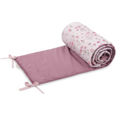 Sensillo CRIB BUMPER VELVET BLOOM PINK
