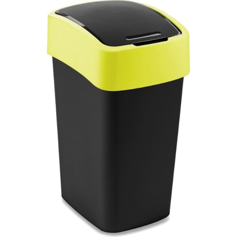 Curver Atkritumu spainis Flip Bin 25L melns/dzeltens