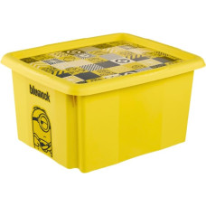 Keeeper Kaste ar vāku 24L Karolina &ldquo;Minions Mosaic&rdquo; 42,5x35,5x22,5cm dzeltena
