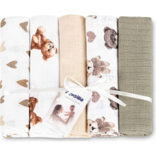 Sensillo TETRA DIAPER 70X80 5-PACK TEDDY BEIGE