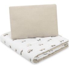 Sensillo 2 PIECE BEDDING ALL-YEAR CARS 100X135 40X60