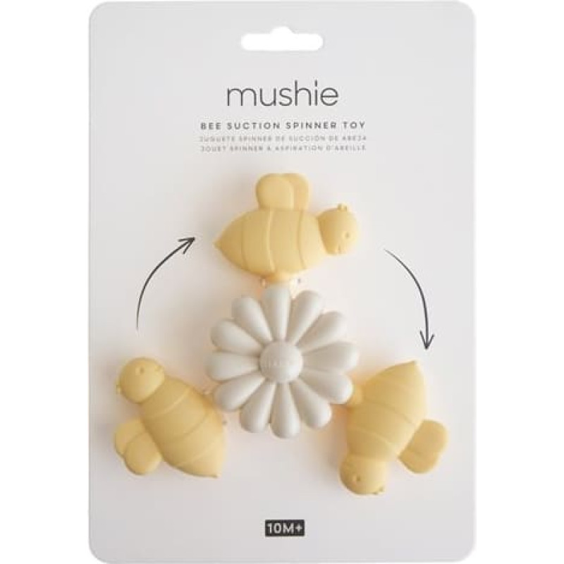 Mushie MU102166 Zabawka z Przyssawką Spinner dla Niemowlaka Bee