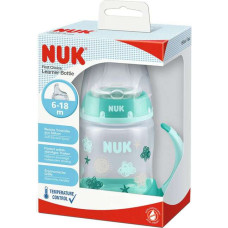 NUK ZE-114 FC Butelka 150ml z uchwytami i wskaźnikiem temperatury ustnik sil.niekapek zielona+smo.usp.6-18m Happy Days Paski