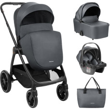 KIKKABOO 3-ühes lapsevanker koos Modena Dark Grey