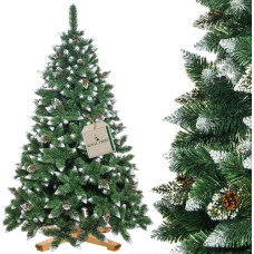 Springos CT0191 Kunstlik jõulupuu 220 cm Premium Royal Trees, lumine teemantmänd käbidega