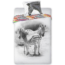 BEDDING SET WILD ZEBRA 140X200+70X90 COTTON. YOUTH.