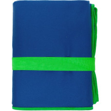 TOWEL FITNESS 80X130 MICROFIBER BLUE ELASTIC/GREEN EDGING