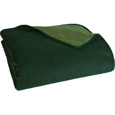 BEDSPREAD 220X240 SOLID COLOR REVERSIBLE BEDDO 004 GREEN-BOTTLE HEXAGON