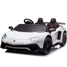 KIKKABOO laetav auto Licensed Lamborghini Aventador SVJ White