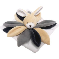 Tulilo Toy Blanket - 94291 - MILUŚ -  BUNNY with heart shape nose - GREY- size 25 cm