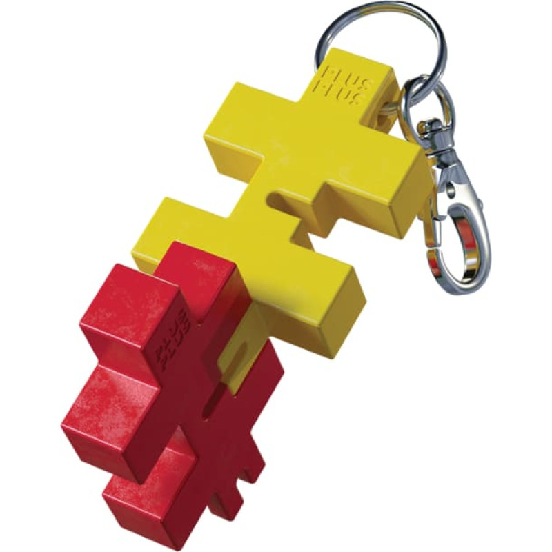 Plus Plus Hexel raktų pakabukas, geltona/raudona