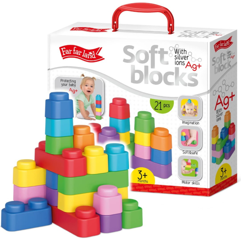 Far Far Land Silikoonist pehmete plokkide komplekt (21 elementi)